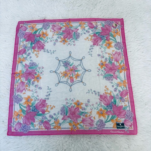 Giovanni Valentino Cotton Multicolor Handkerchief/Bandanna/Scarf 18” - Picture 4 of 9